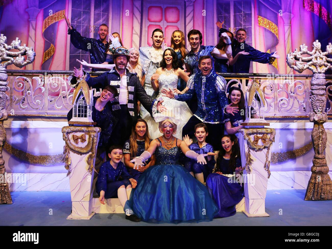 The Cast Of Beauty And The Beast Panto Pose For Photos At The Launch At The Tivoli Theatre In Dublin Stock Photo Alamy