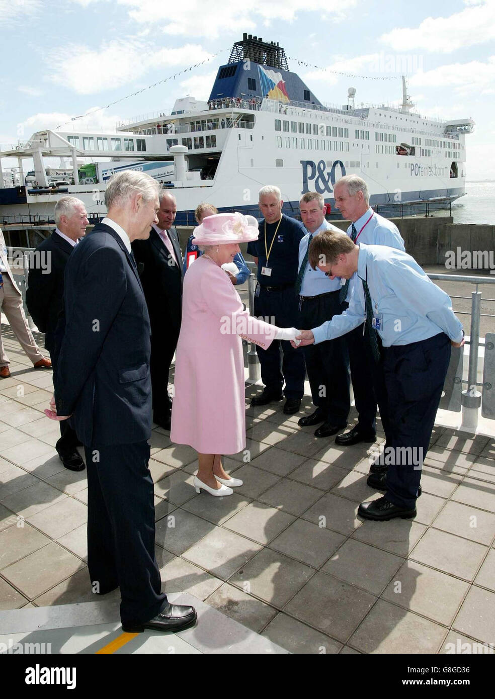 Queen Opens Two Passenger Ferry Berths Dover Ferry Terminal Stock