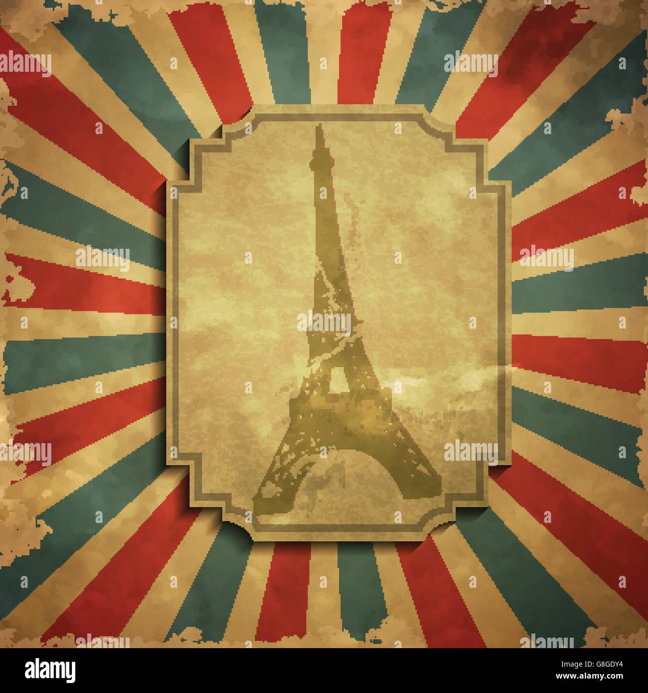 Paris in vintage style poster Stock Vector Image & Art - Alamy