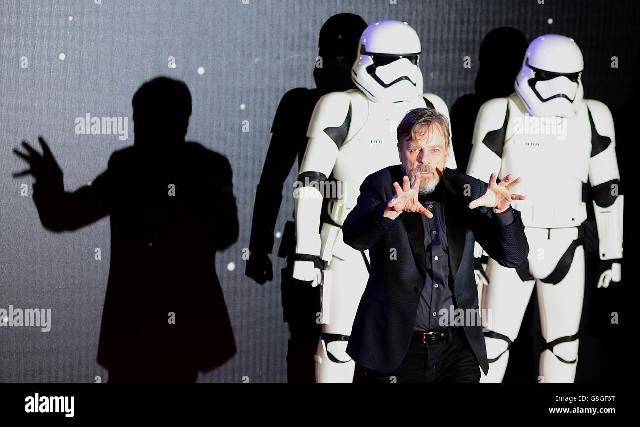 Mark Hamill attending the Star Wars: The Force Awakens European Premiere held in Leicester Square, London. PRESS ASSOCIATION Photo. See PA story SHOWBIZ StarWars. Picture date: Wednesday December 16, 2015. Photo credit should read: Anthony Devlin/PA Wire Stock Photo