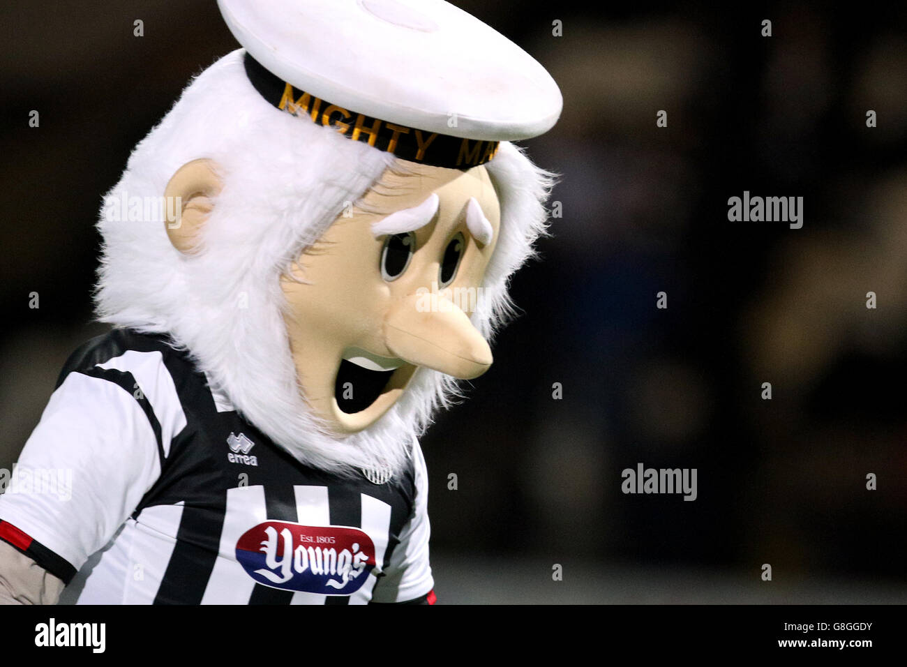 Grimsby Town v Shrewsbury Town - Emirates FA Cup - Second Round - Blundell Park. Mighty Mariner, Grimsby Town mascot Stock Photo