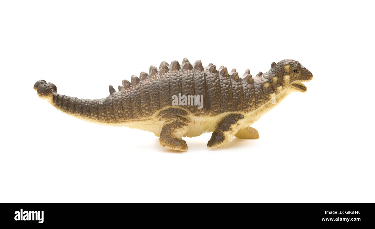 brown Pinacosaurus toy on a white background Stock Photo - Alamy
