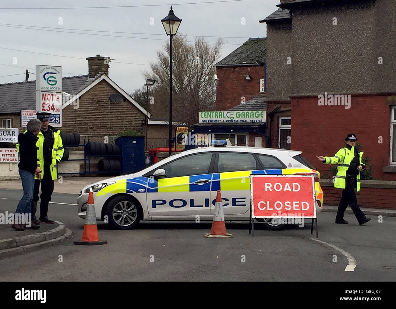 Road closures in the lancashire village of croston hires stock