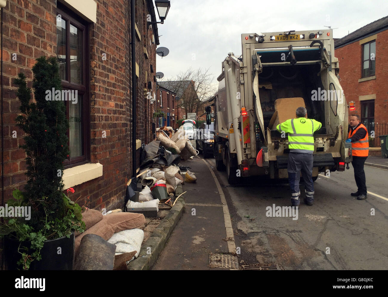 The clear up continues in the Lancashire village of Croston, as David