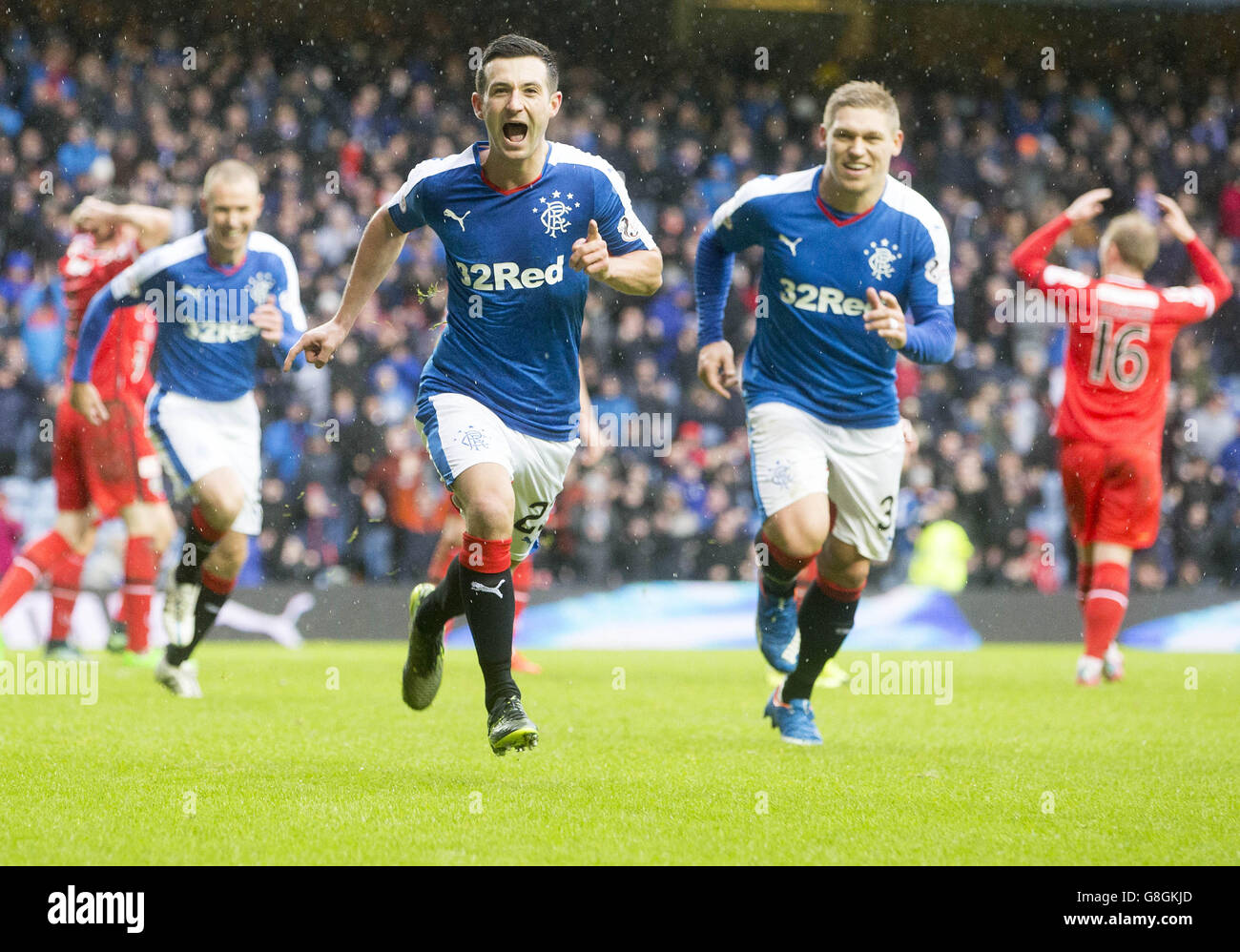 Jason Scotland Rangers Rangers' Jason Holt celebrates scoring his sides opening goal during ...