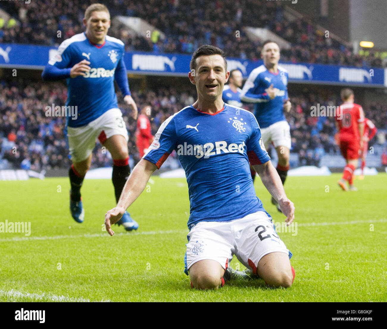 Jason Scotland Rangers Rangers' Jason Holt celebrates scoring his sides opening goal during ...