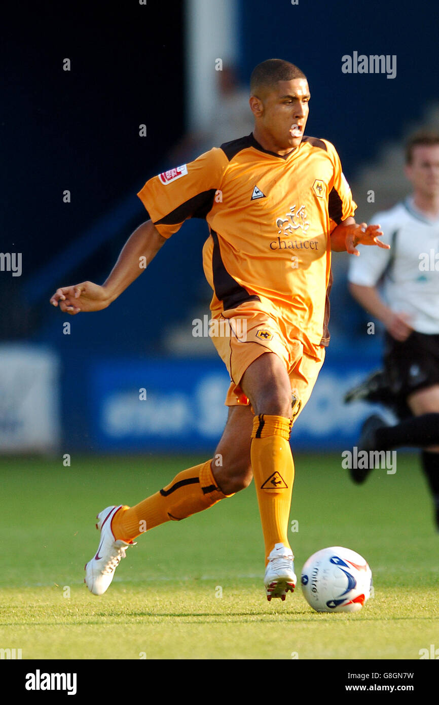 Soccer - Friendly - AFC Telford United v Wolverhampton Wanderers - Bucks Head Stadium Stock Photo