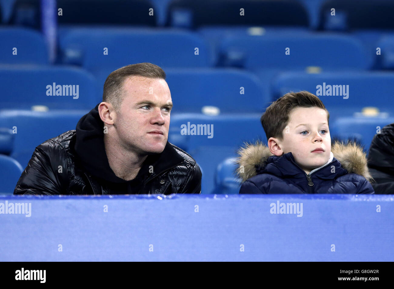 Manchester United's Wayne Rooney with his son Kai during the Barclays ...