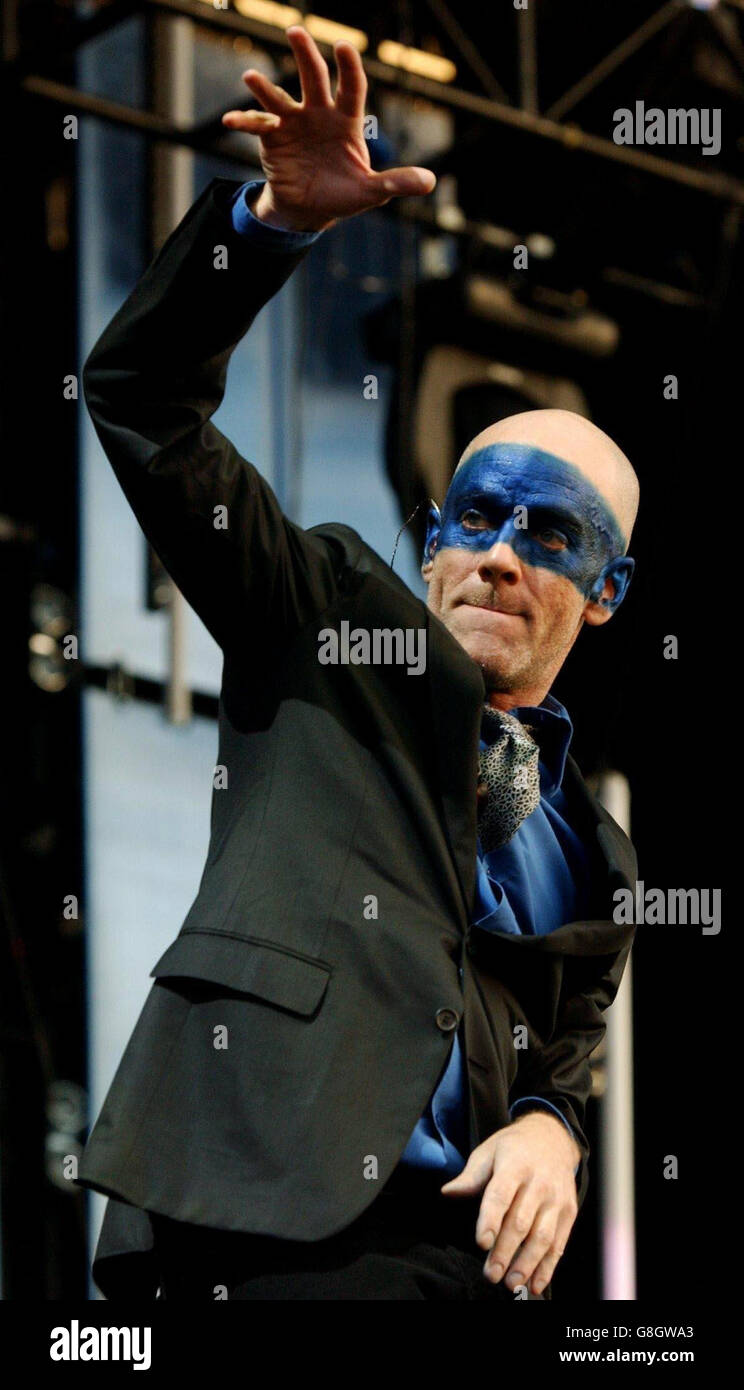Concert REM Hyde Park. Michael Stipe of REM, during their concert