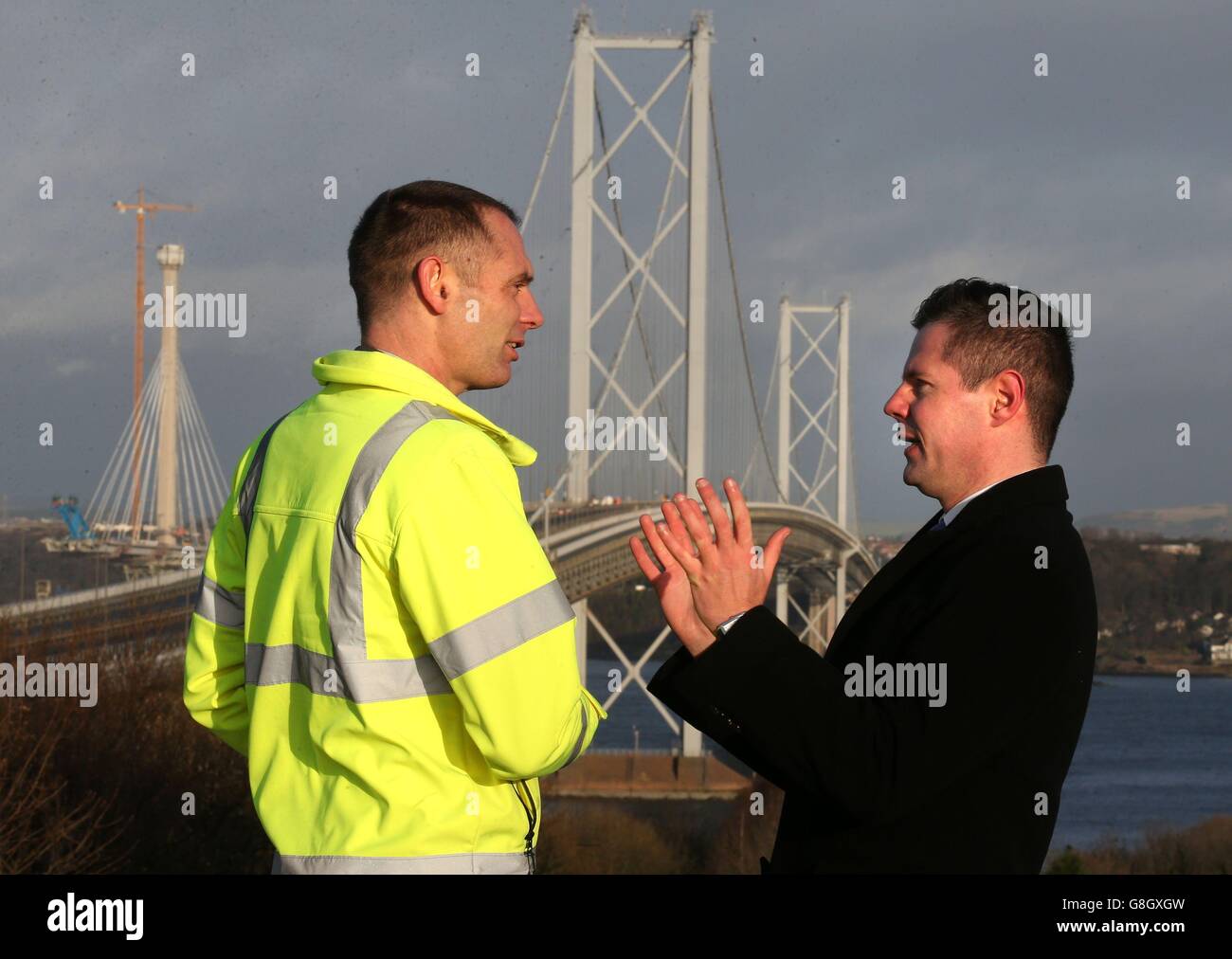 Forth Road Bridge closure Stock Photo