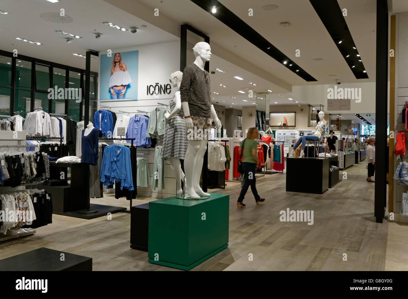 Women  inside Simons clothing and home decor store in the Park Royal Shopping Centre, West Vancouver, British Columbia, Canada Stock Photo