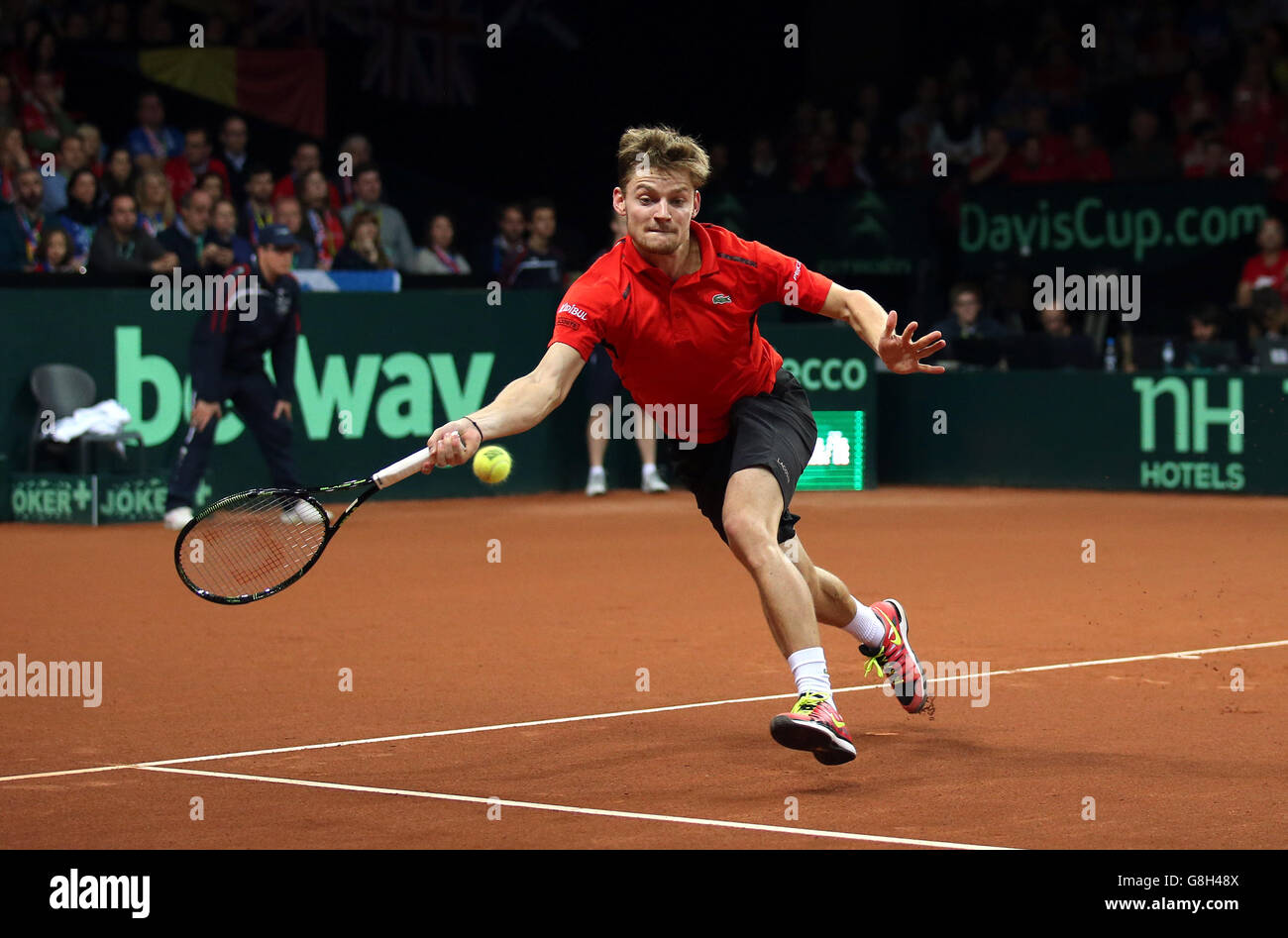 David Goffin of Belgium during day 2 of the Rolex Monte-Carlo Masters 2023,  an ATP Masters 1000 tennis event on April 10, 2023 at Monte-Carlo Country  Club in Roquebrune Cap Martin, France 