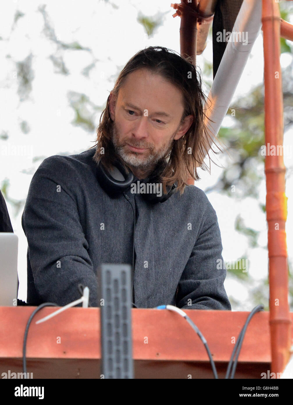Radiohead singer Thom Yorke joins campaigners in London calling for ambitious action to tackle climate change. Stock Photo