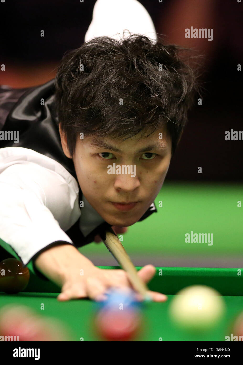 Thepchaiya Un-Nooh during his match against Neil Robertson during day seven of the 2015 Betway UK Snooker Championship at The York Barbican, York. Stock Photo