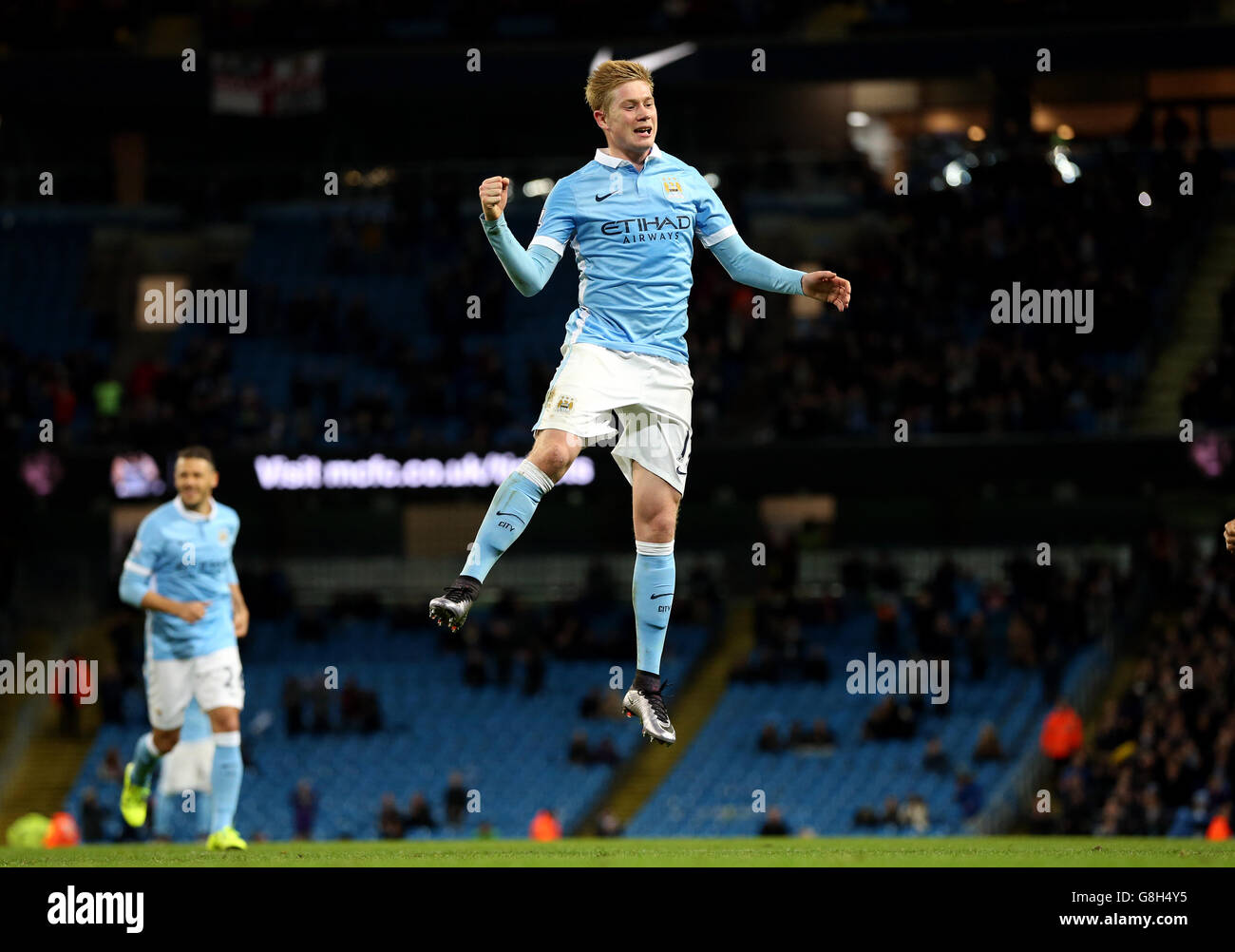 Manchester City S Kevin De Bruyne Celebrates Scoring His Side S Fourth Goal Of The Game During