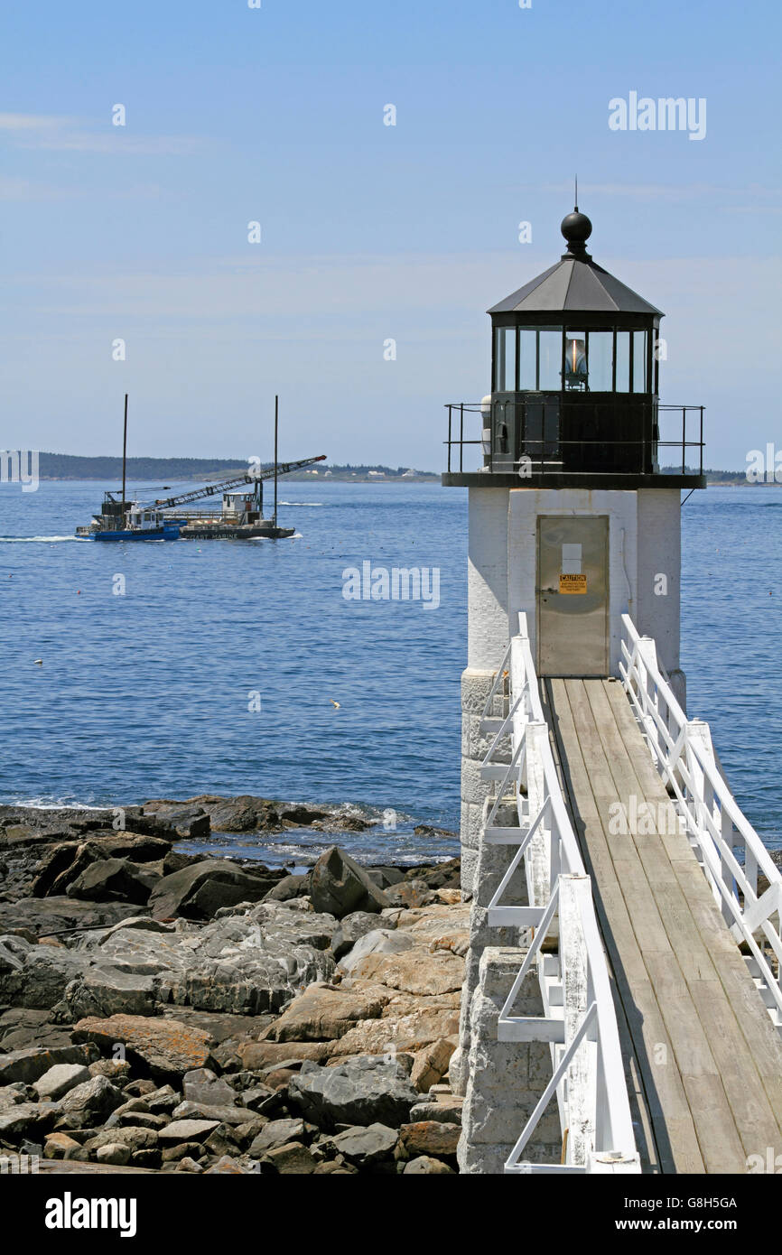 Point Marshall Light, Port Clyde, Maine, USA Stock Photo