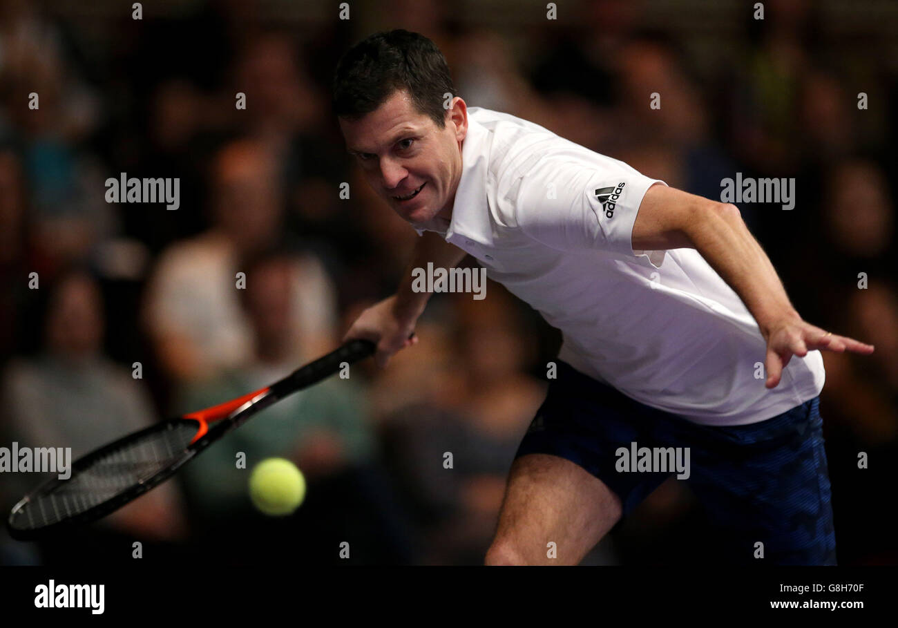 Tie Break Tens - The Royal Albert Hall. Tim Henman in action against El  Aynaoui (not in picture) during the Champions Tennis tournament at the  Royal Albert Hall, London Stock Photo - Alamy