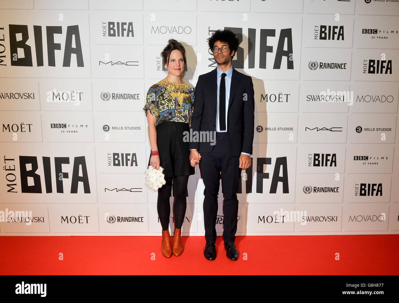 Lydia Fox and Richard Ayoade arrives at the Moet British Independent
