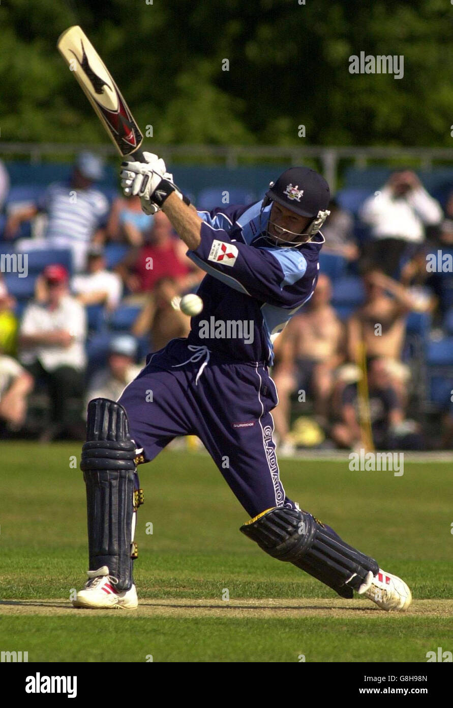 Gloucestershire opening batsman phil plays shot to the boundary hires