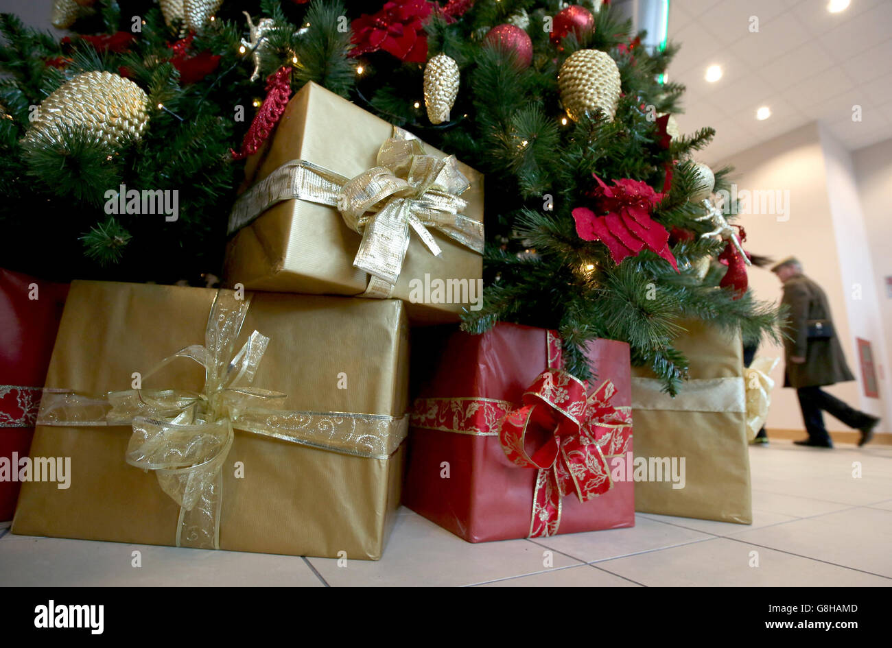 Cheltenham Races The International Day Two. A Christmas tree in the Princess Royal Stand