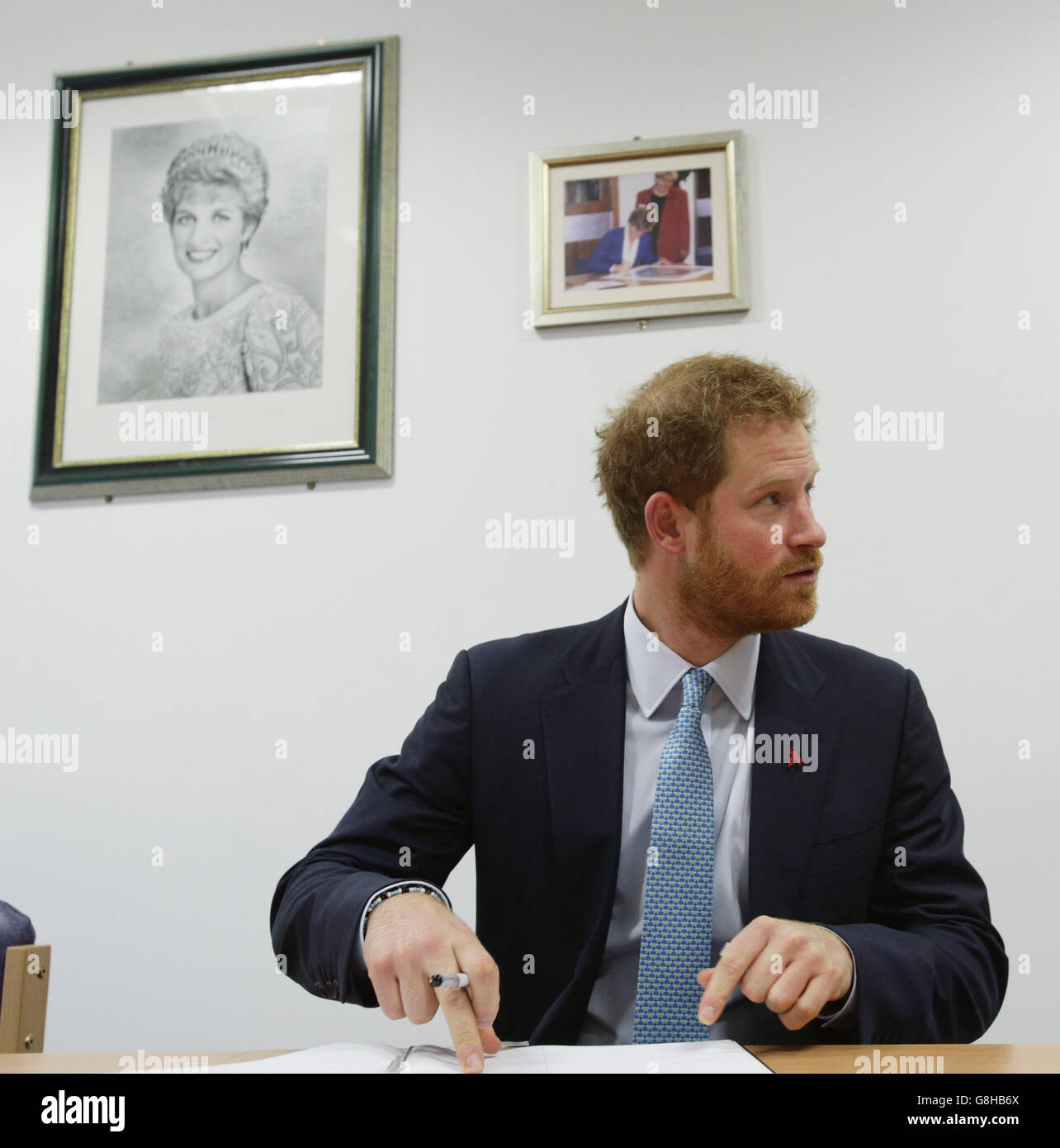 Prince Harry visit to Mildmay Hospital Stock Photo - Alamy