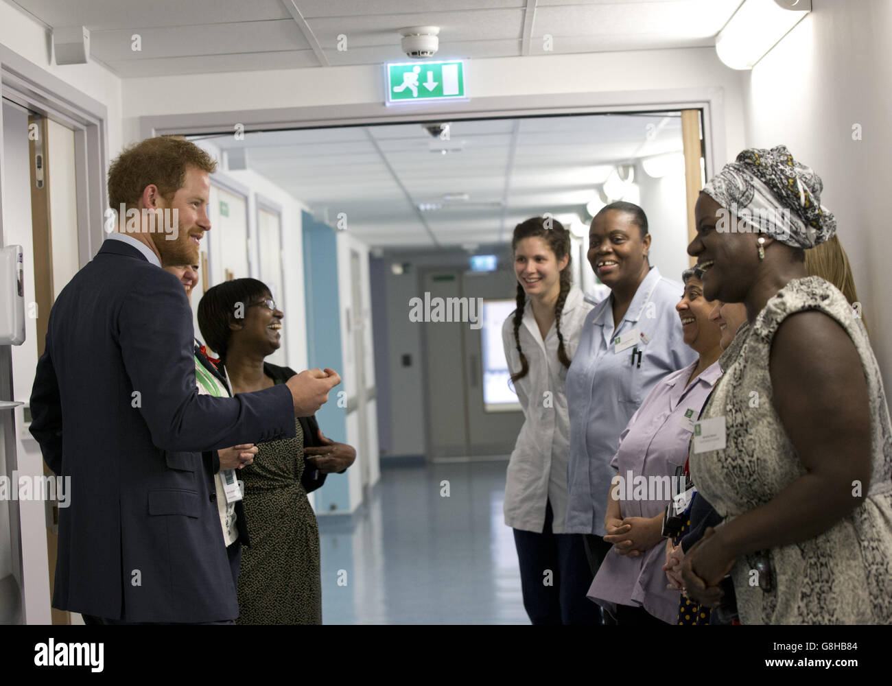 Prince Harry visit to Mildmay Hospital Stock Photo - Alamy