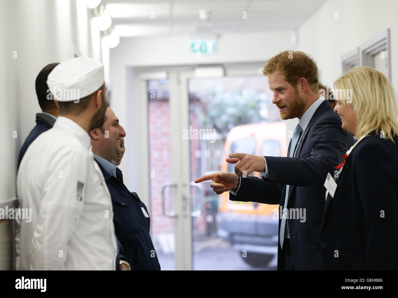 Prince Harry visit to Mildmay Hospital Stock Photo - Alamy