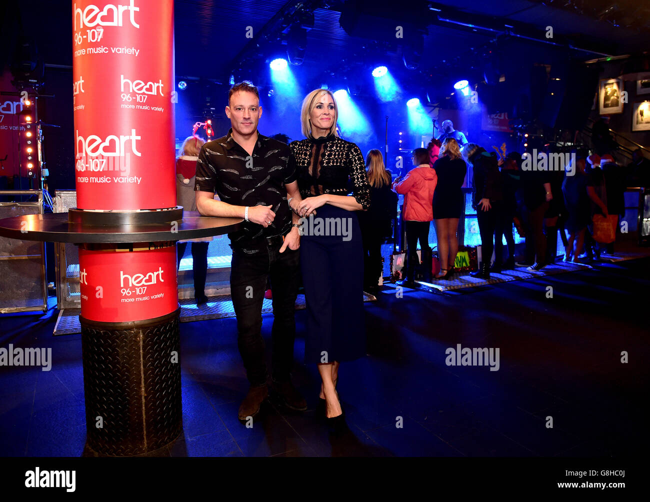 Toby Anstis and Jenni Falconer before Take That perform an intimate gig