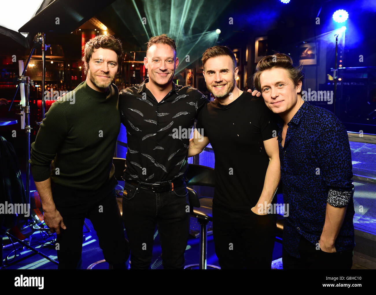 No book use toby anstis second left howard donald left hi-res stock