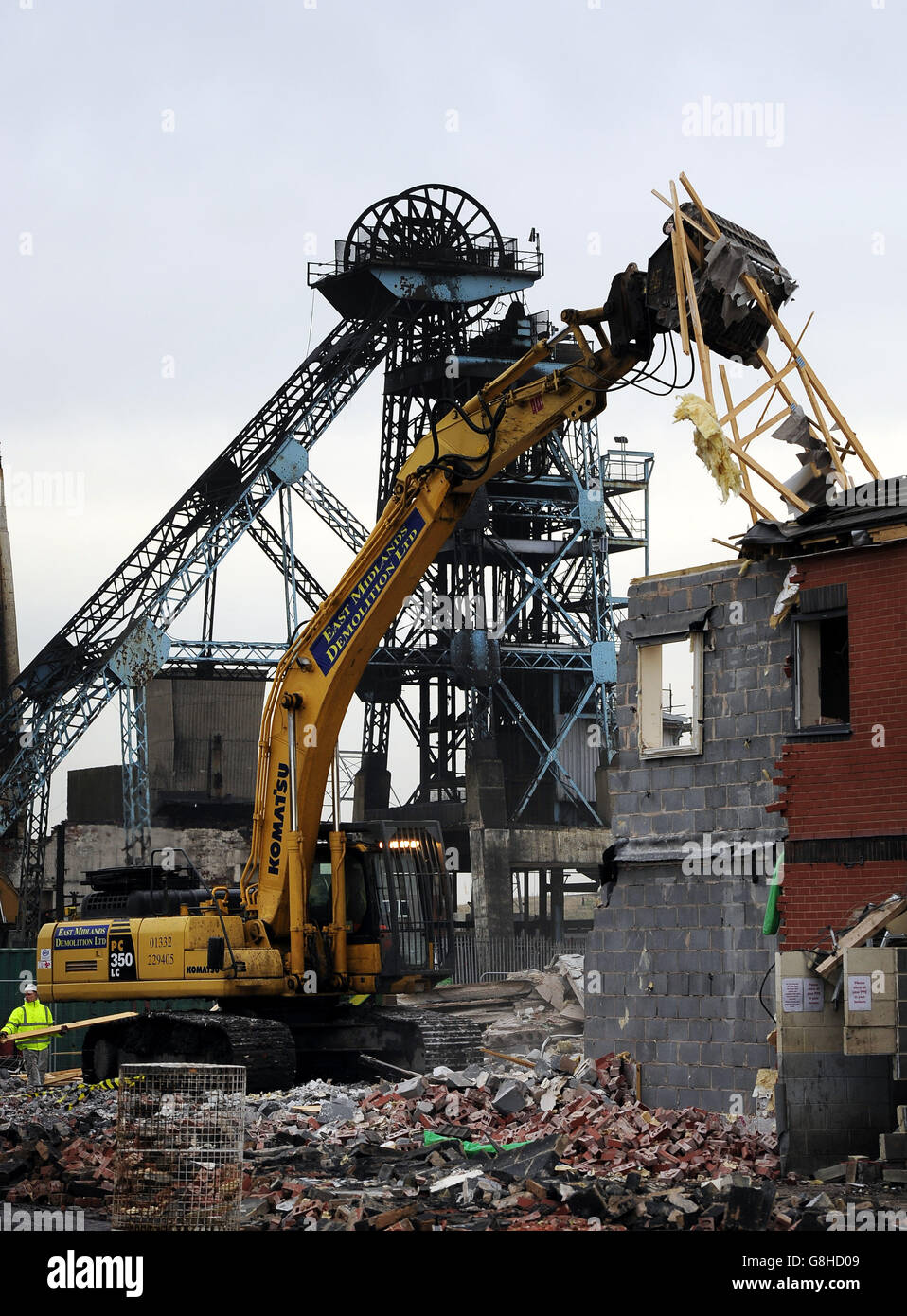 Demolition work continues at Hatfield Colliery near Doncaster, as a