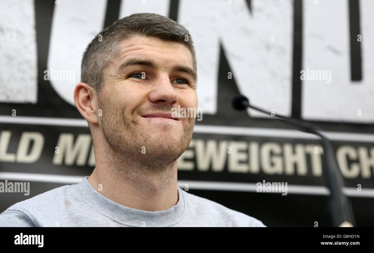 Liam Smith V Jimmy Kelly Press Conference Hotel Football Liam Smith During The Head To Head Press Conference At Hotel Football Manchester Stock Photo Alamy