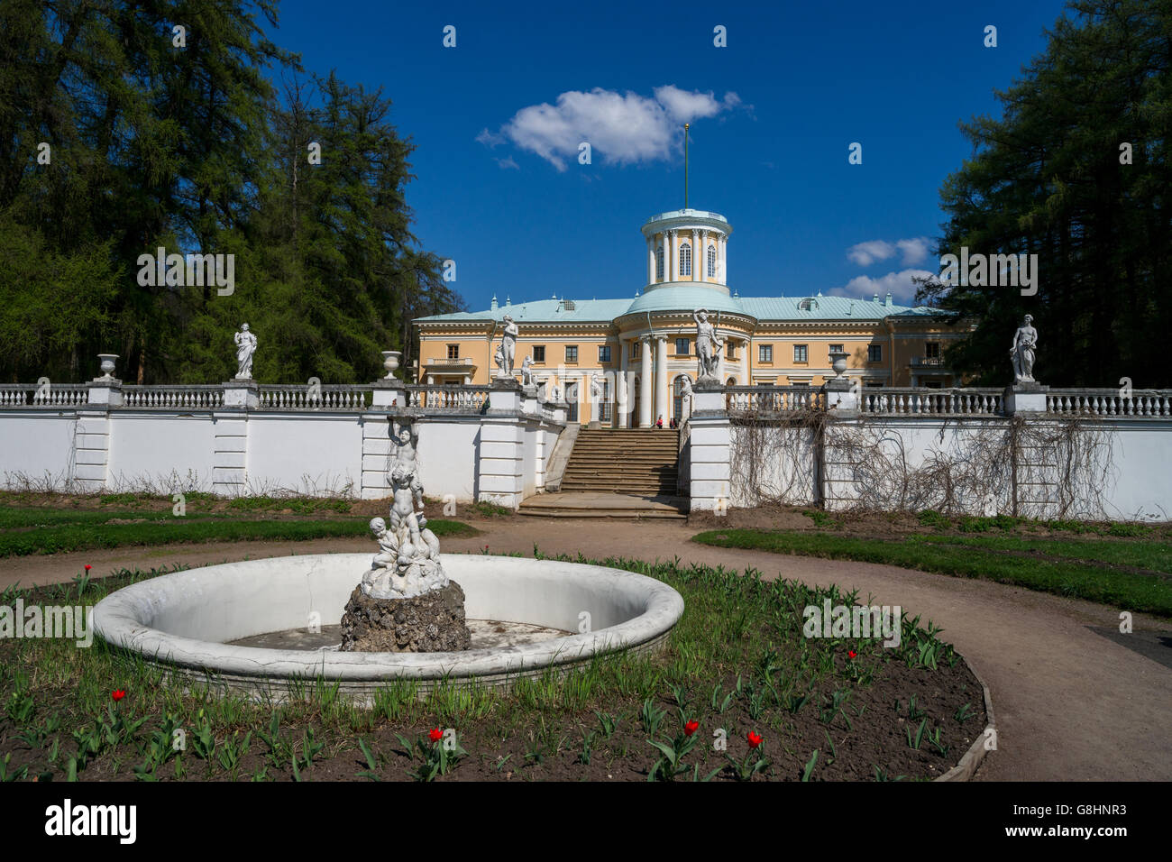 Prince Yusupov's Grand Palace in Arkhangelskoye estate near Moscow Stock Photo