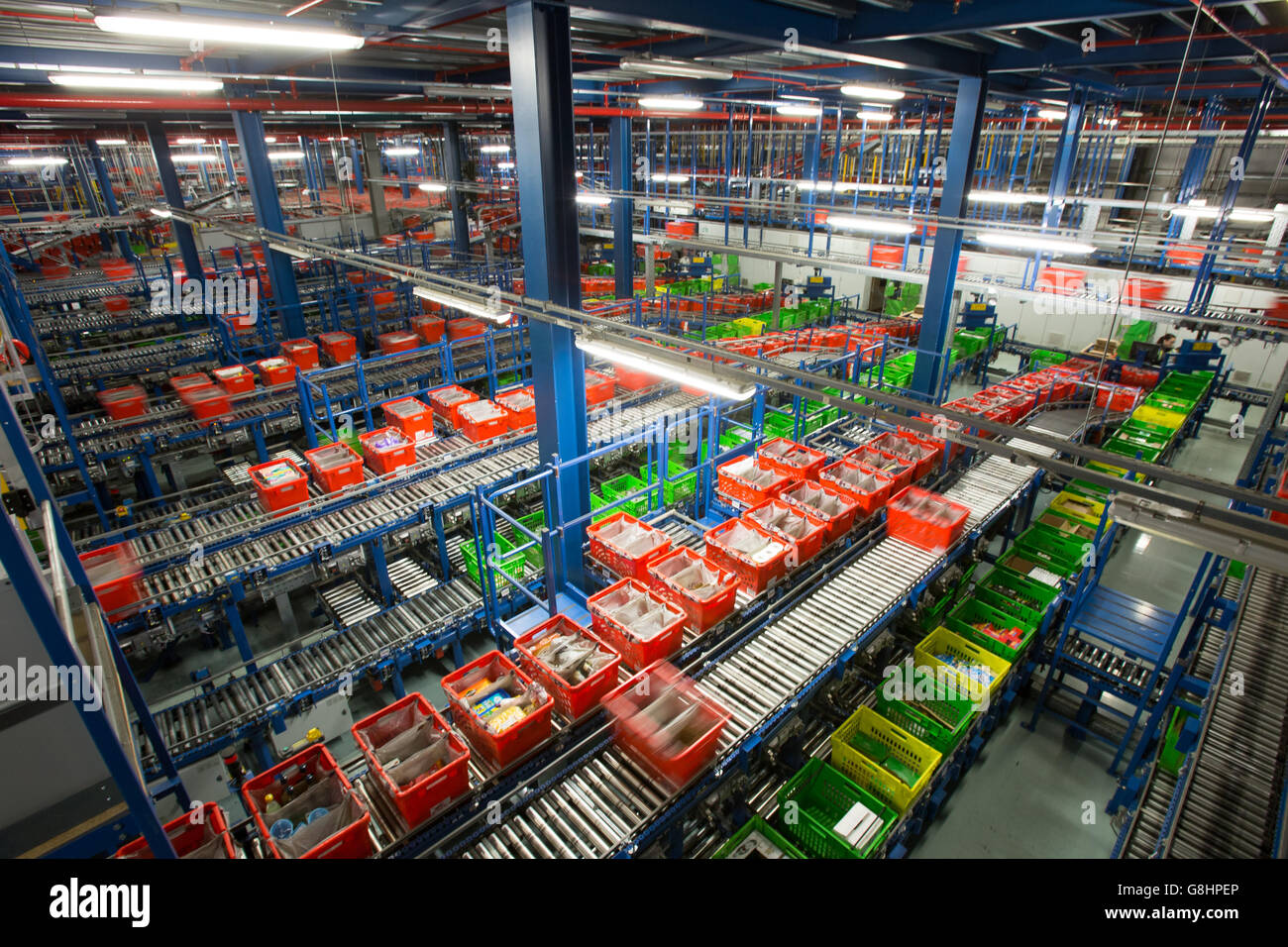Christmas in Ocado fulfilment centre Stock Photo Alamy
