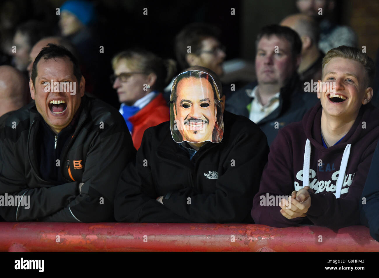 Huddersfield town fan wears face mask factor contestant wagner hires