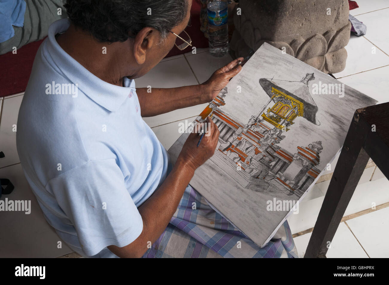 Elk220-3185 Indonesia, Bali, Ubud, Bali Art Project, Gusti Kwangi, Balinese painter Stock Photo
