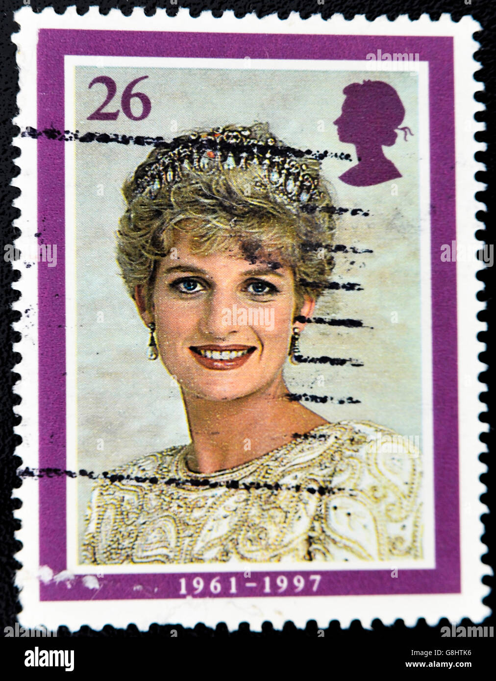 UNITED KINGDOM - CIRCA 1998: British Used Postage Stamp showing Diana ...