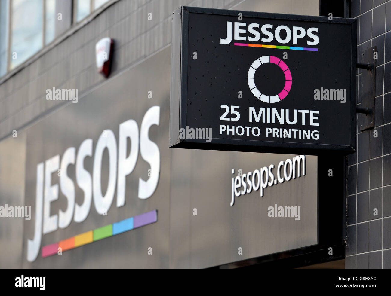 Shop sign jessops camera store in oxford street central london hires