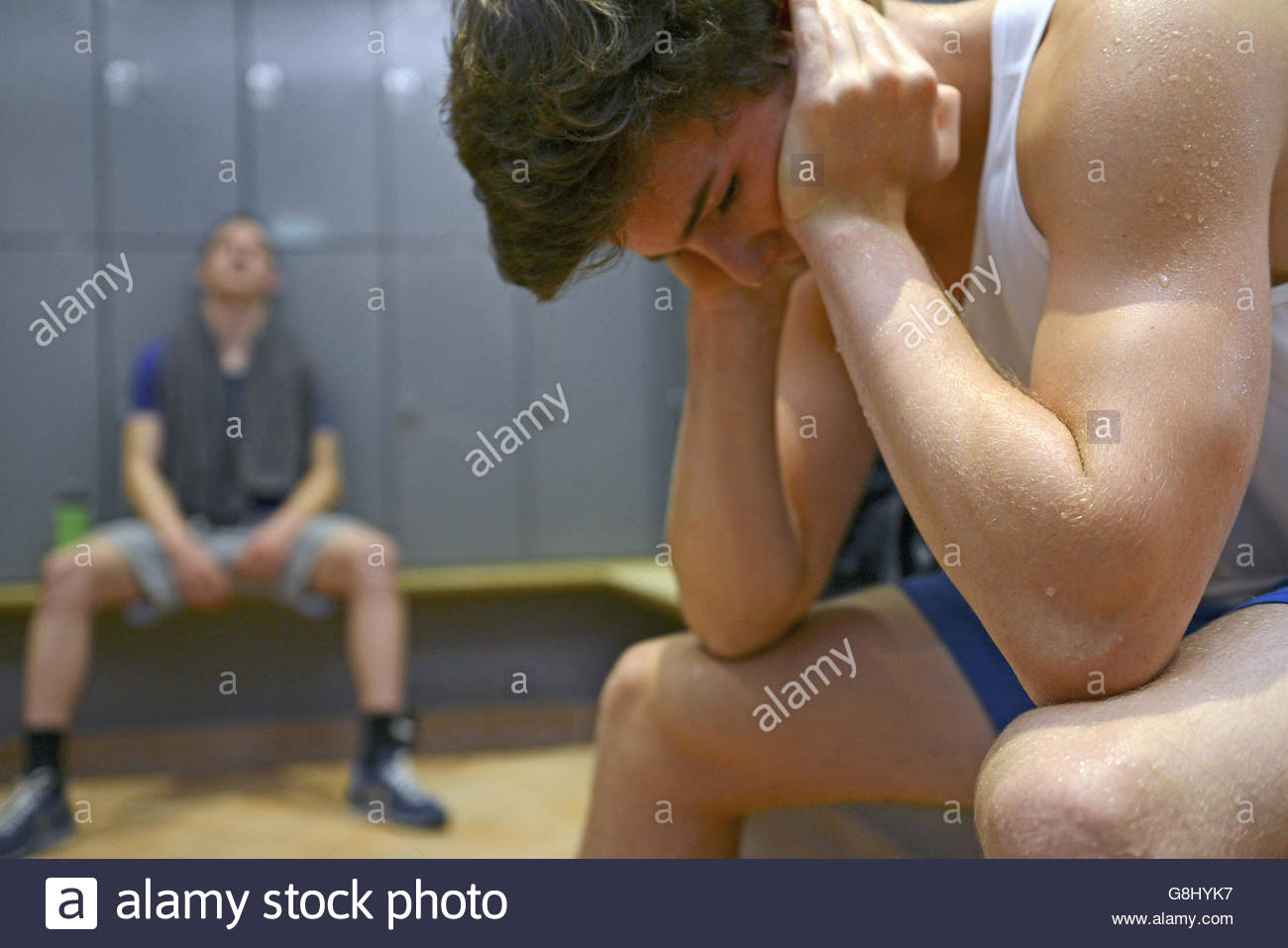 teen male locker room Lick face love