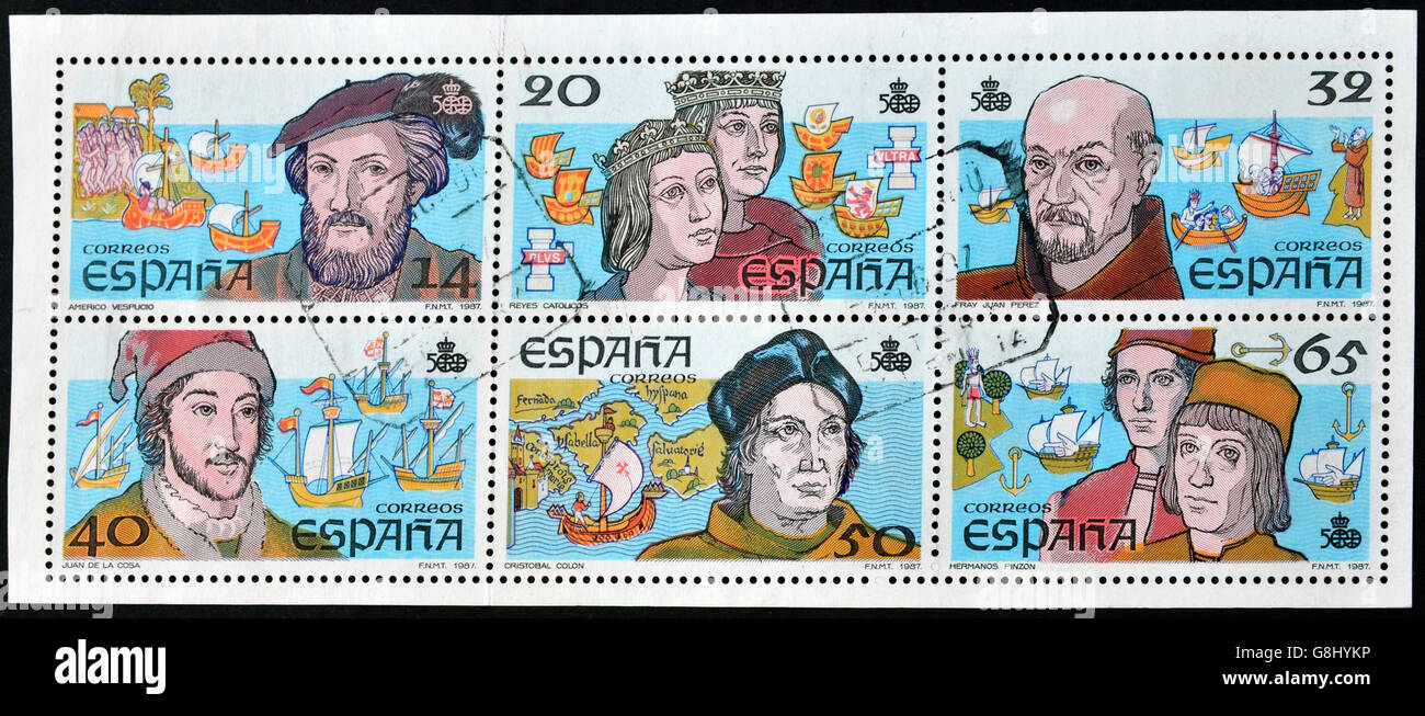Spain stamp postage hi-res stock photography and images - Alamy
