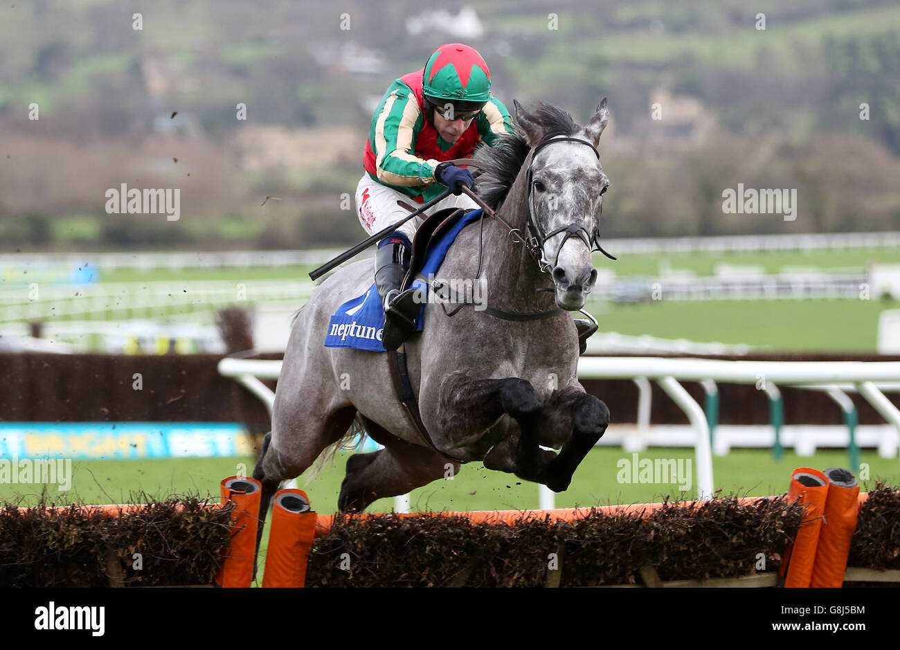 Cheltenham Races - New Year's Day. Hurdle during the New Year's Day ...