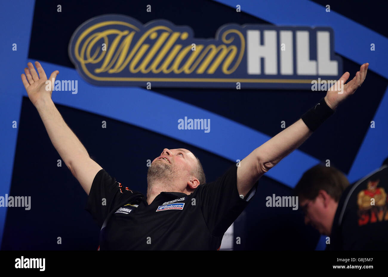 Raymond Van Barneveld Celebrates Winning Against Michael Smith In The