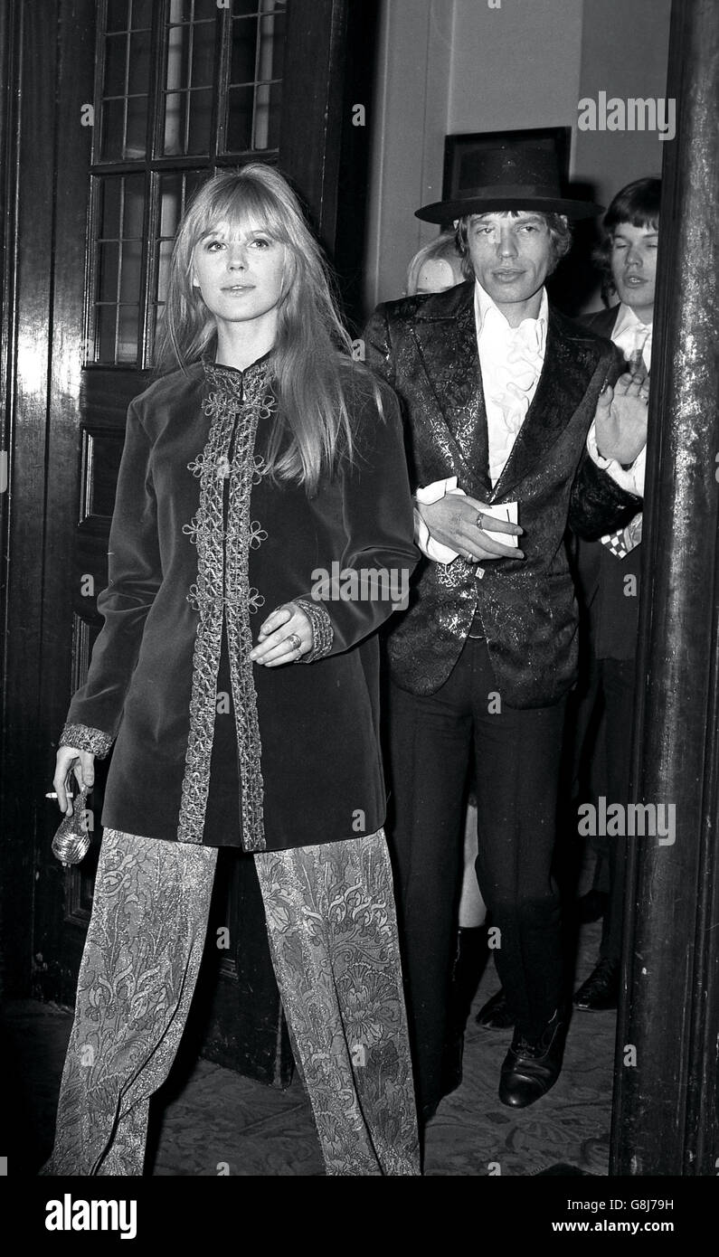 Mick Jagger and Marianne Faithfull Stock Photo Alamy