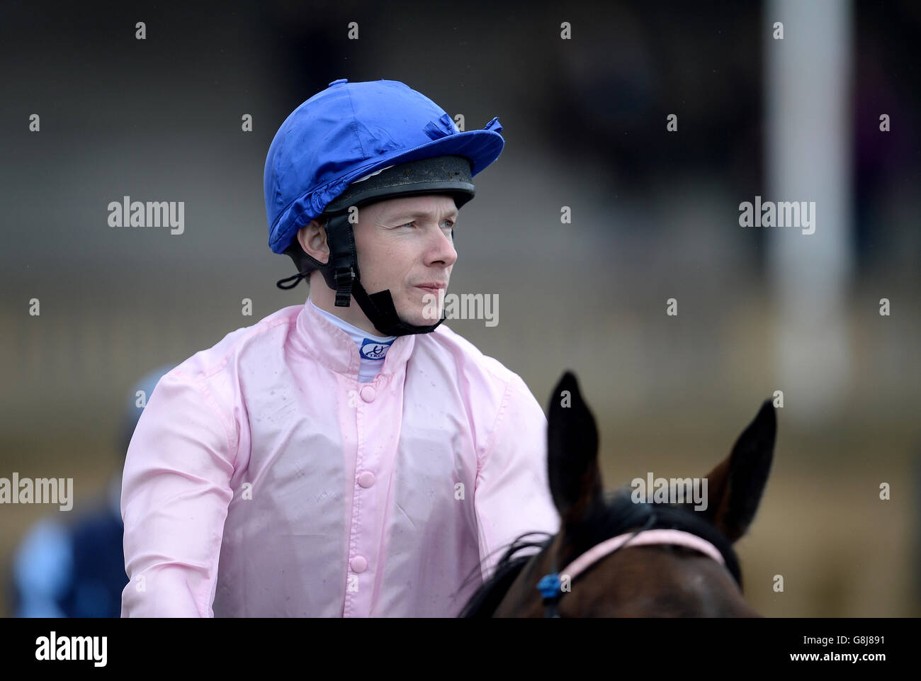 Jockey jamie spencer doncaster racecourse hires stock photography and