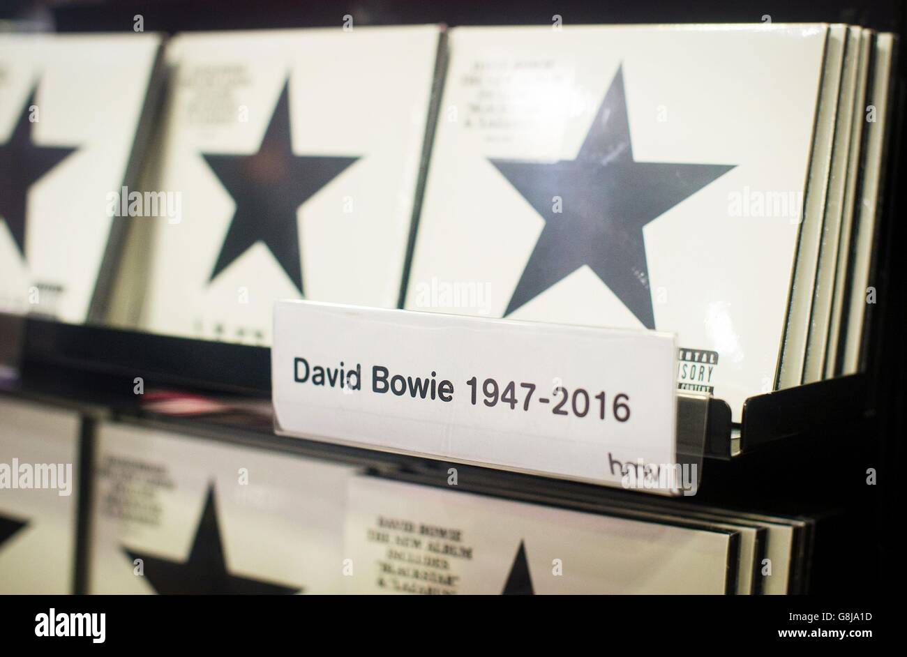 David Bowie's new album 'Blackstar' on sale in HMV in London, after the ...