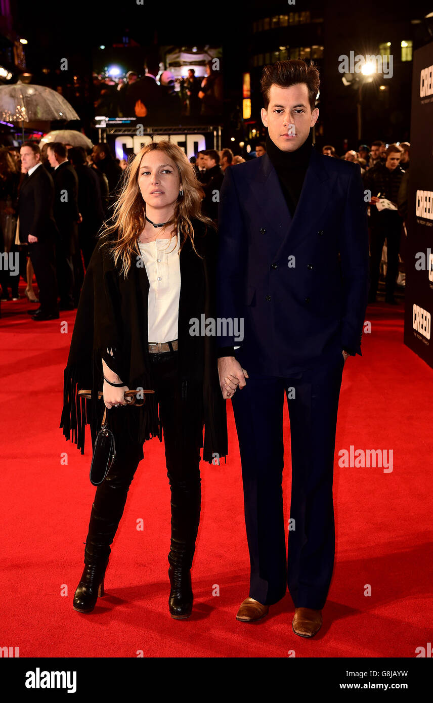 Josephine de La Baume and Mark Ronson attending the European premiere of Creed held at the Empire Cinema in Leicester Square, London. PRESS ASSOCIATION Photo. Picture date: Tuesday January 12, 2016. Photo credit should read: Ian West/PA Wire Stock Photo