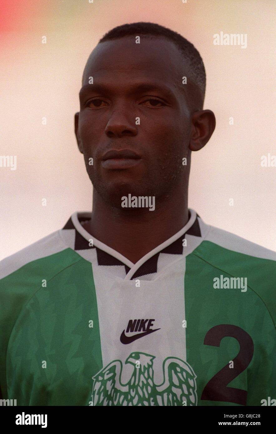 International Soccer - Nigeria v Cameroon. Akin Adenife, Nigeria Stock