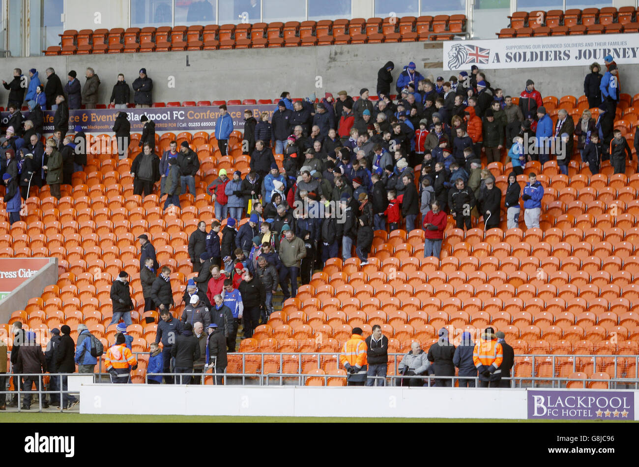 Carlisle United v Yeovil Town - Emirates FA Cup - Third Round - Bloomfield Road. A general view of fans in the stands Stock Photo