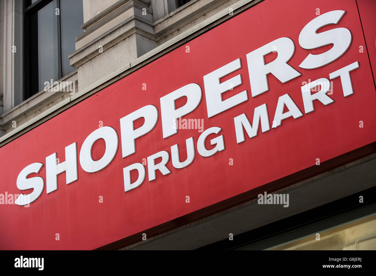 Shoppers Drug Mart in downtown Kingston, Ont., on June 22, 2016. Stock Photo