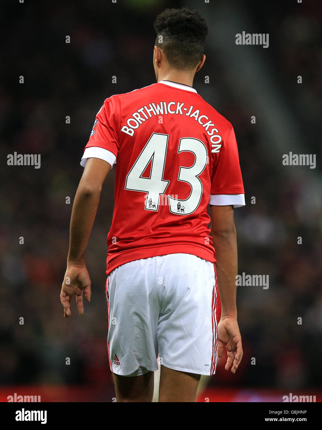 Manchester United's Cameron Borthwick-Jackson. The longest surname in Premier League history Stock Photo