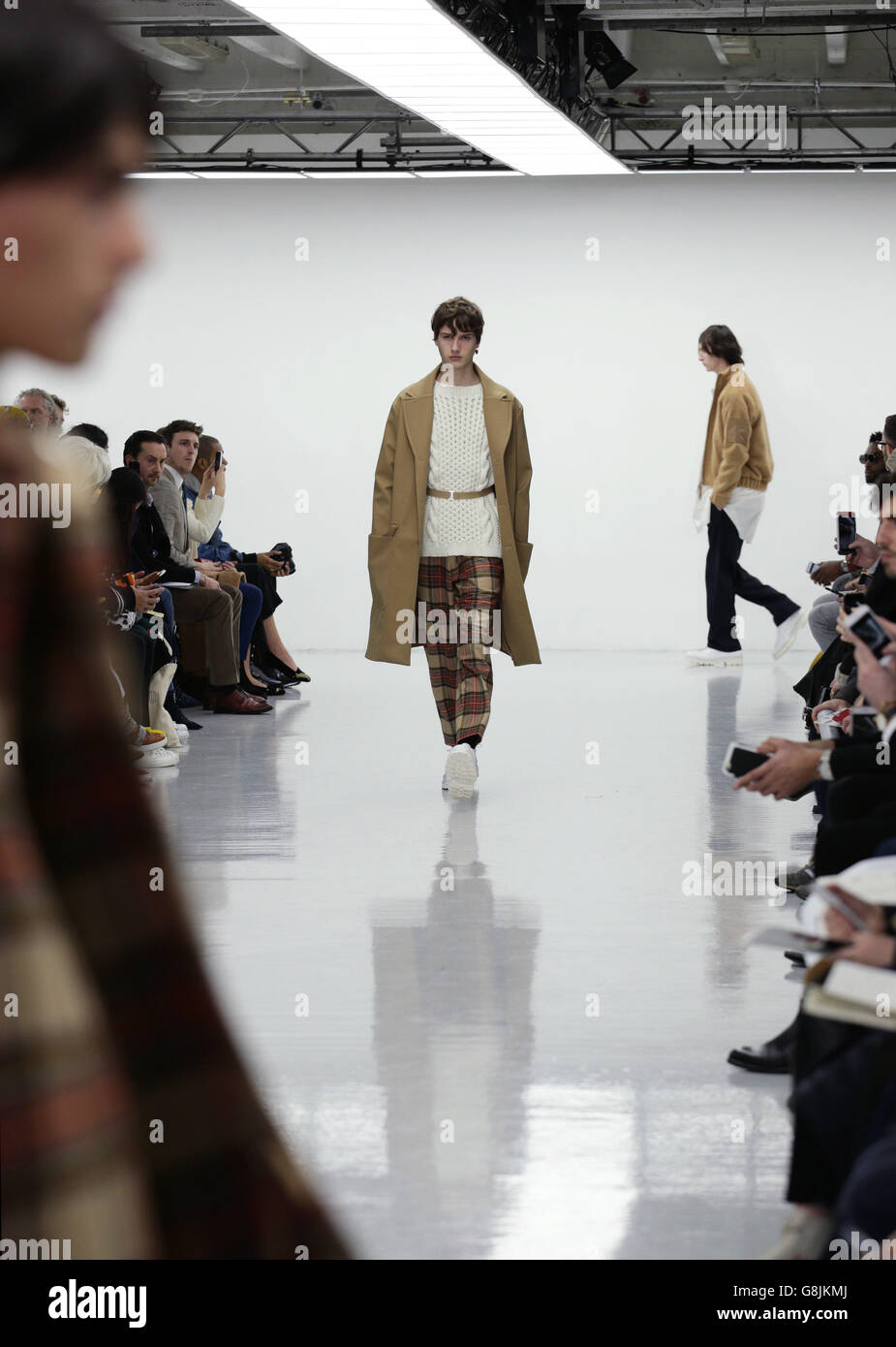 Models on the catwalk during the Lou Dalton London Collections Men ...